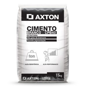 Cimento CPB-40 Branco Estrutural 15kg Axton